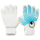 【ポイント10倍】サイバーテック スターターソフト ホワイト×サイバーブルー 【Uhlsport|ウールシュポルト】サッカーフットサルゴールキーパーグローブ1011384-01