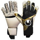 パワーライン エリート フレックスカット ハーフネガティブ ブラック×ゴールド 【Uhlsport|ウールシュポルト】サッカーフットサルゴールキーパーグローブ1...