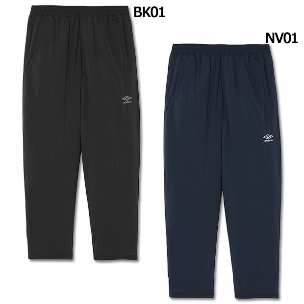商品詳細アンブロ、大人/メンズ用トレーニングパンツ。 アンブロが提案する、サッカーの競技場から街中まで、場所を選ばず着用可能な「境界線のないフットボールウェア」コレクション「NEWTRAL PITCH」。「境界線のないフットボールウェア」をコンセプトに、競技場での高揚感と、ビジネスや街歩きでも違和感のない洗練されたルックスを両立。冷え込みが厳しい朝の移動や週末のアクティブなど、シーンを選ばず着用可能なスマートなシルエット。 ◆取り扱い店舗限定アイテム ◆防風 ◆撥水 ◆保温 品質：表地/ナイロン100％　裏地、中綿/ポリエステル100％ モデル：2026年秋冬◆別売りアイテムとセットアップ可能