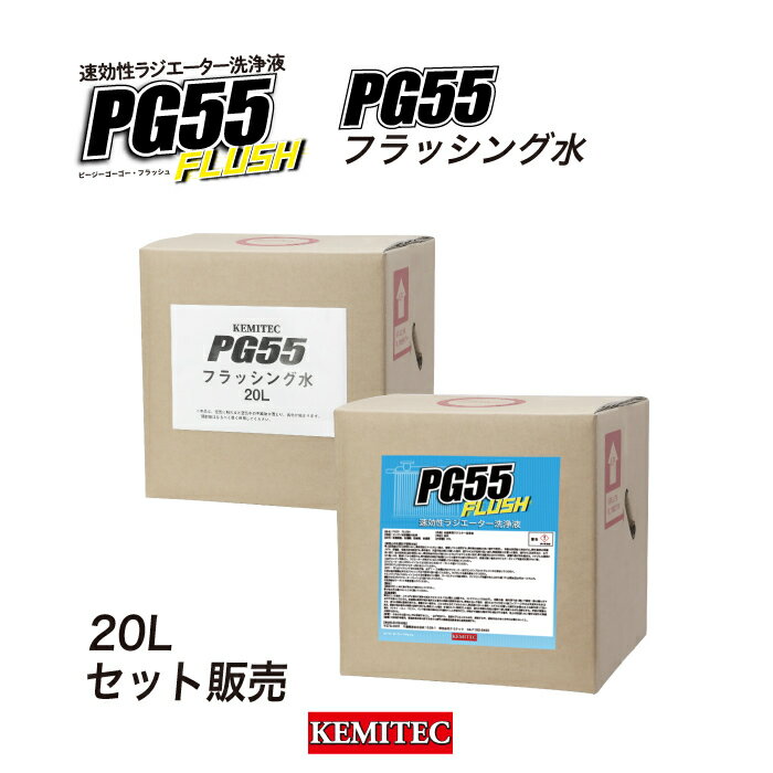 ケミテック公式 「PG55 FLUSH」＋「フラッシング水」セット ラジエター洗浄剤