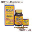 醗酵ウコン粒 600粒×2個(携帯容器付き) /沖縄産 秋ウコン サプリ クルクミン【FS】