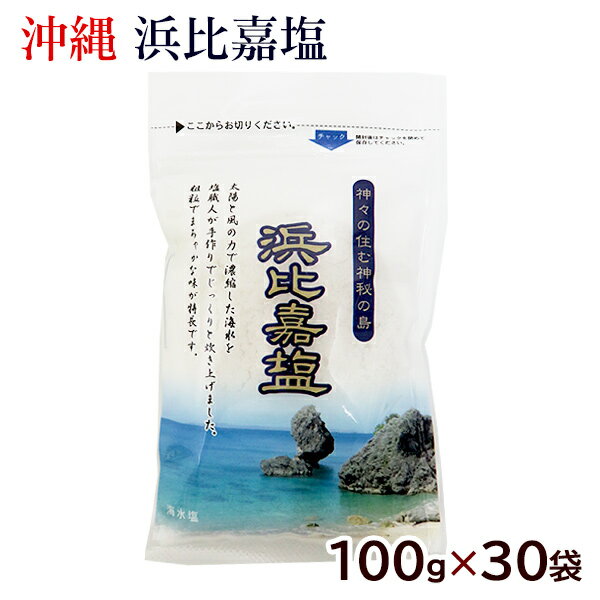 Salts - 浜比嘉塩 100g×30袋　/沖縄の塩 高江洲製塩所【FS】