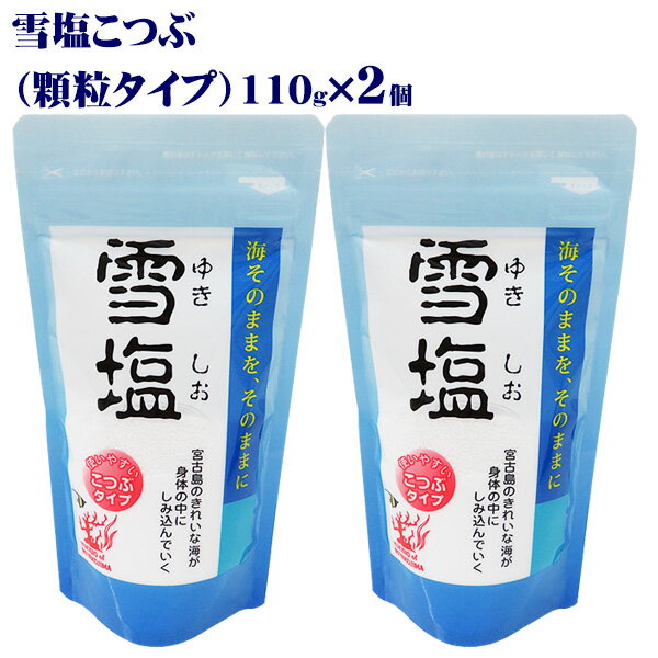 雪塩こつぶ（顆粒タイプ）110g×2個 【送料無料メール便】　│沖縄 宮古島の塩│