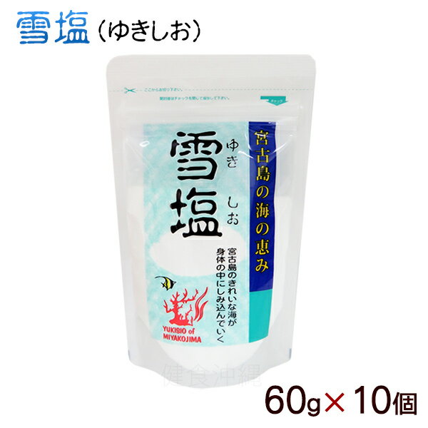雪塩 60g×10個 【送料無料レターパックプラス】　　/沖縄の塩 宮古島の塩 その1