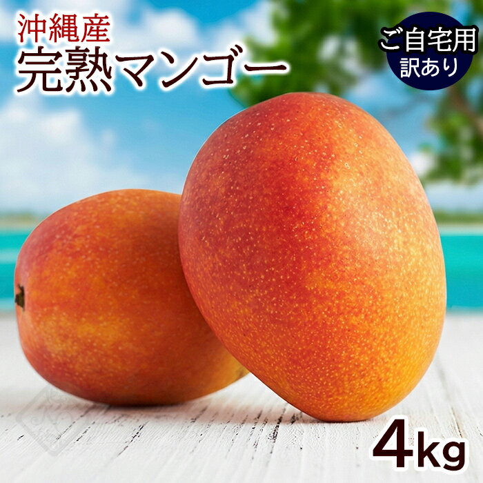 芒果 - 沖縄産 完熟マンゴー 4kg（8～12玉） ご自宅用　/訳ありマンゴー 農場直送【FS】
