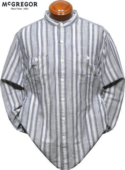 マクレガー メンズ バンドカラーシャツ 111174103 XL