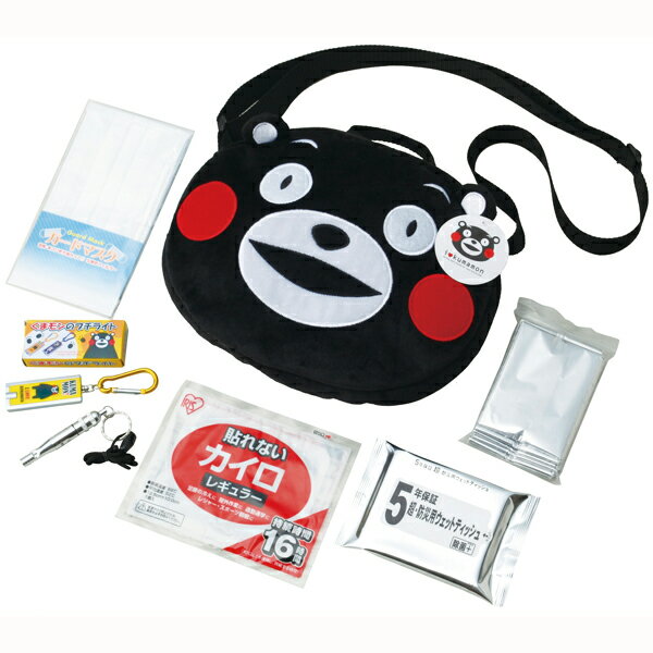 くまモン 非常 持出し ポーチ セット お子様 女性 向け 防災 防災カード付