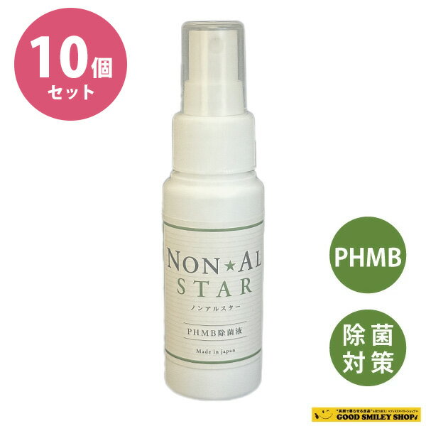 【10本セット】PHMB 除菌 除菌液 ノンアルスター 50ml NON AL STAR ポリヘキサメチレンビグアナイド 低刺激 除菌 ノンアルコール 日本製 ウイルス