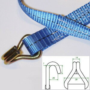 ラッシングベルト 荷締め機 フック式 5m-1...の紹介画像2