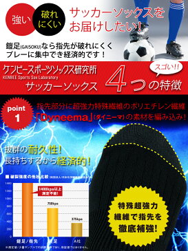 サッカーソックス ストッキング 3本ライン 指先補強 1ヶ月保証 メンズ 子供 キッズ ジュニア 16〜29cm フットサル スポーツ ケンビー 日本製