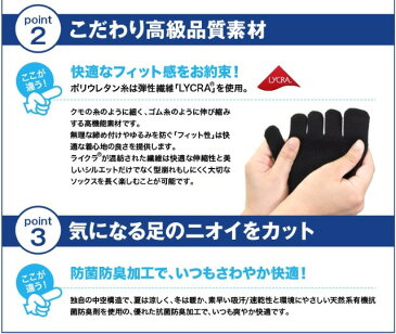 5本指 ハイソックス 靴下 滑り止めつき メンズ 22〜29cm GUNSOKU 日本製 五本指 5足以上注文で刺繍無料