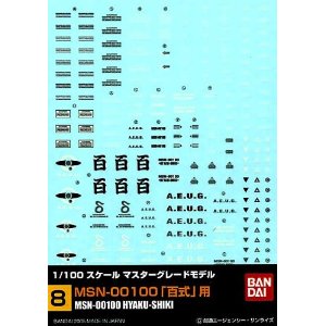 ガンダムデカール GD08 MG 1/100 MSN-00100 百式 (機動戦士Zガンダム)用【新 ...