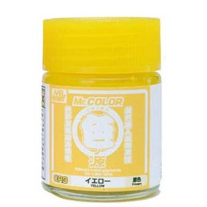 塗装作業がも〜っと楽しくなる！上級者用のホビー用途量が登場！ Mr.カラーの原色ですので、Mr.カラー・Mr.カラーGX・Mr.カラースーパーメタリック・ガンダムカラーなどに混ぜることが出来ます。既存のカラーの色味を微妙に変更する際に使用できる、添加剤とお考えください。ビビットトーンからパステルトーンまで欲しい色を作成することができます。白を加えていないので、鮮やかな発色と透明感を実現しました。 ※色見本は実際の色味と異なる場合がございます。参考程度にお使いください。 ※「ABS樹脂」パーツに塗装すると、樹脂に塗料が浸透して、パーツが脆くなり、割れたりすることがあります。組み立て説明書やパーツランナーの表示をご確認のうえ、「ABS樹脂」への使用は避けてください。a20250827d
