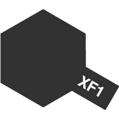 タミヤ タミヤカラー エナメル XF-1 フラットブラックです。 筆塗り、吹き付け用のエナメル塗料です。 エナメル塗料の一番の特徴はムラの出にくさ。 ゆっくりと乾燥していくのでそれだけ塗料が平均して広がり、表面も滑らかになります。 【商品仕様】 つや消しの黒 合成樹脂塗料 用途：プラスチックモデル、模型、木工芸、硬質プラスチック（スチロール） 主な成分：合成樹脂（アルキド変性アクリル）、顔料、有機溶剤 正味量：10ml