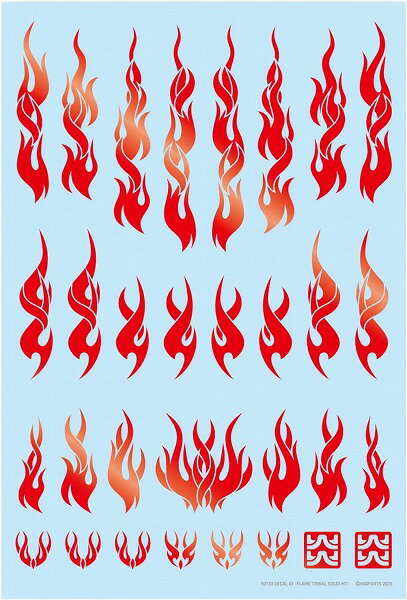 ハイキューパーツ ファイアトライバルデカール ソリッド メタリックレッド 1枚入 プラモデル用デカール..