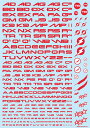TRデカール3 アルファベット レッド 1枚入 プラモデル用デカール TR3-A-RED HiQparts プラモデル 改造