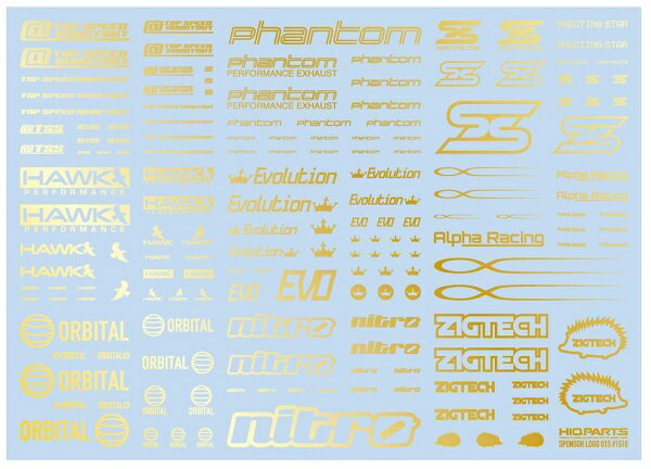 ハイキューパーツ スポンサーロゴデカール01S ゴールド HiQparts プラモデル 改造