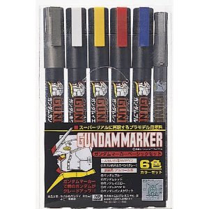 【メール便発送可】ガンプラ 塗料 GMS105 ベーシック6色セット【新品】 ガンダムマーカー プラモデル用のサムネイル