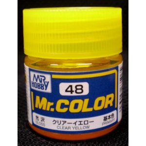 塗料 C48 クリアーイエロー【新品】 GSIクレオス Mr.カラー 【宅配便のみ】のサムネイル