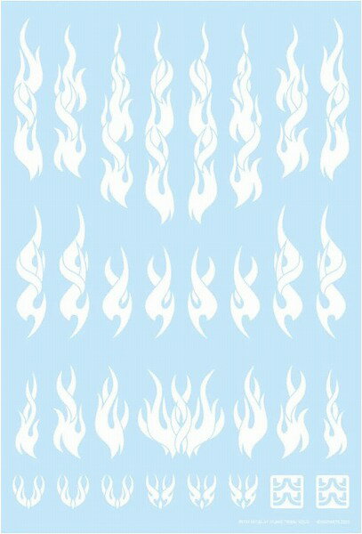 【メール便発送可】ハイキューパーツ ファイアトライバルデカール ソリッド ホワイト 1枚入 プラモデル..