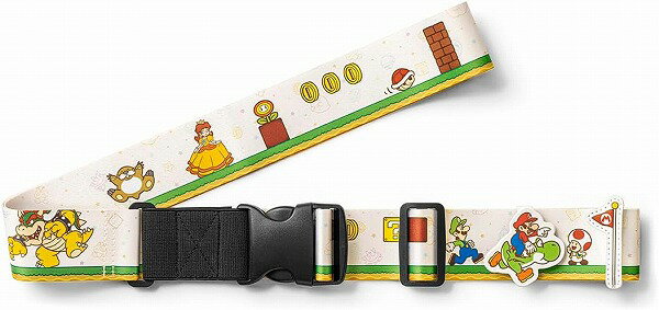 スーパーマリオ スーツケースベルト（マリオキャラクターズ）【新品】 任天堂 Nintendo ニンテンドー ..