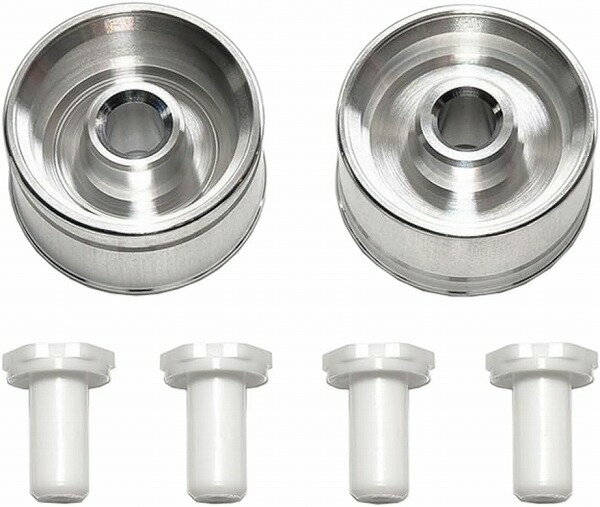 Rakuten - 【メール便発送可】ミニ四駆 HG 小径ナロータイヤ(24mm)用アルミホイール (リバーシブル2本) 95680【新品】 グレードアップパーツ 改造