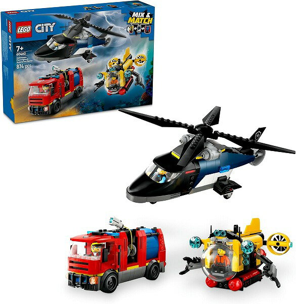 Rakuten - レゴ シティ ヘリコプター・消防車・潜水艦 コンボ 60462【新品】 LEGO　知育玩具 【宅配便のみ】