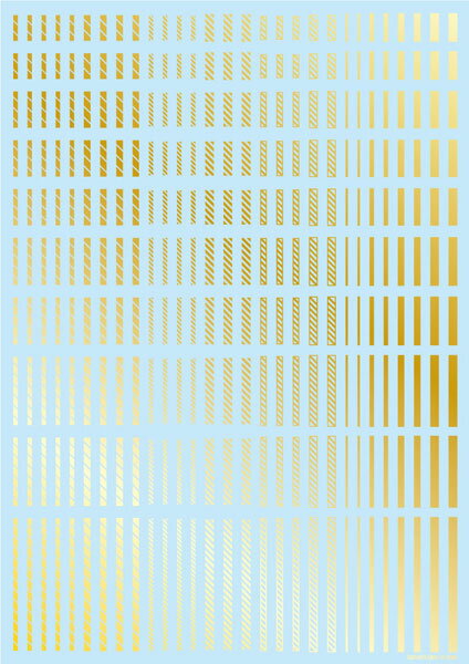 【メール便発送可】ハイキューパーツ ラインデカール2 ゴールド 1枚入 プラモデル用デカール LINED02-G..