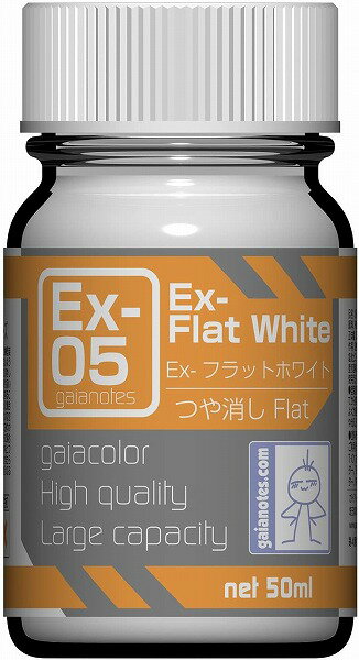 ガイアカラー Exシリーズ Ex-05 Ex-フラットホワイト 50ml 模型用塗料 ガイアノーツ プラモデル用塗料 