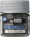 塗料 Mr.スーパーメタリック2 スーパーステンレス2 10ml 模型用塗料 SM204【新品】 GSIクレオス スーパーメタリック 【宅配便のみ】