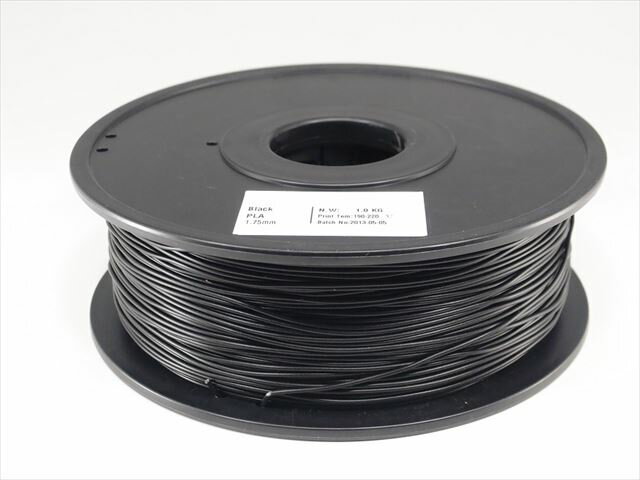 【新品】3Dプリンタ用フィラメント PLA樹脂 1.75mm径 黒色 1kg 新スプール巻PLA filament 1kg spool【3Dプリンター】 【メール便不可】【あす楽対応_近畿】【あす楽対応_中国】【あす楽対応_四国】【あす楽対応_九州】のサムネイル