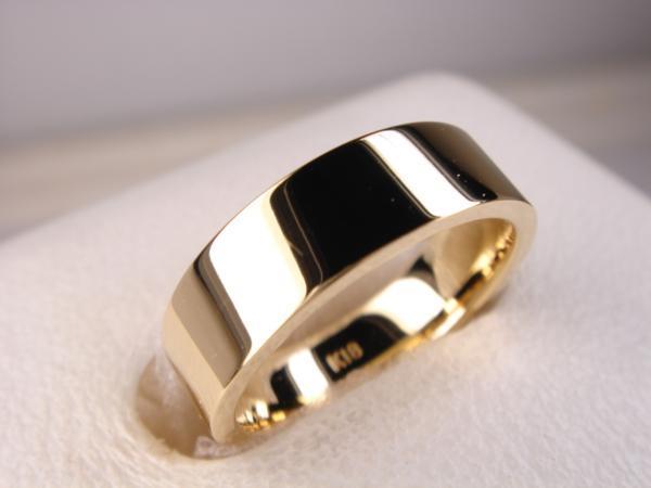 KenBrandのK18 18金イエローゴールド★平打リング★手作り★結婚指輪★マリッジリング★シンプル｜アングル3