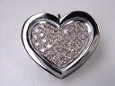 1.01ct PT プラチナ★ハートデザインブローチ&ペンダント