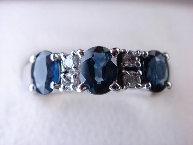 0.72ctPtプラチナサファイヤ...