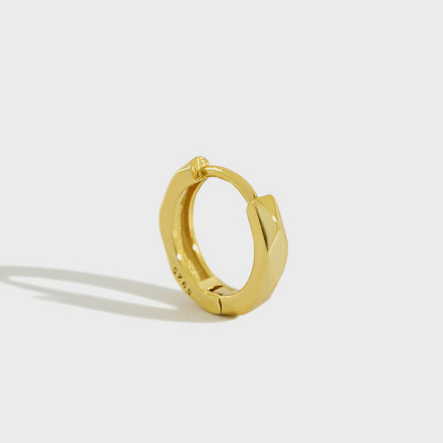 E030 ピアス イヤリング カッティングフープピアス 中折れ キャッチレス ミニピアス silver925 シルバー ゴールド 金属アレルギー対応 金アレ luxedolce