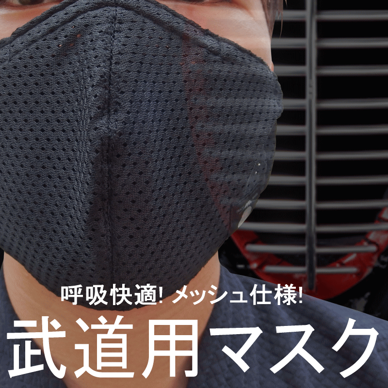 【即日〜2営業日以内に出荷】剣道マスク 呼吸らくらく メッシュ仕立て通気性抜群のスポーツ特化型マスク息苦しくないテクノスポーツマスク2創業80有余年 武道具総合メーカー フジダルマ 日本製