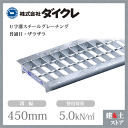 ダイクレ U字溝グレーチング 溝幅450用 並目(ザラ) 歩道用 スチール製 R5PU19-45