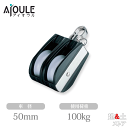 ふじわら Aブロック 2車 車径50mm ステンレス巻 使用荷重100kg 回転式 品番AS-56