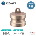 小澤物産 4インチ 100A OZCレバーカップリング ダストプラグ OZ-DP ブロンズ製 カムロック