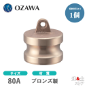 小澤物産 3インチ 80A OZCレバーカップリング ダストプラグ OZ-DP ブロンズ製 カムロック