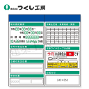 つくし工房 KG-501 スチール製安全掲示板2点タイプ 無災害〜玉掛…箱屋根無 1800×1800