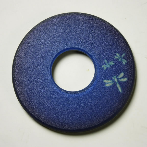 剣道 竹刀 紋様 鍔 (ツバ・つば)●紋様鍔・ワンポイントとんぼ（青）