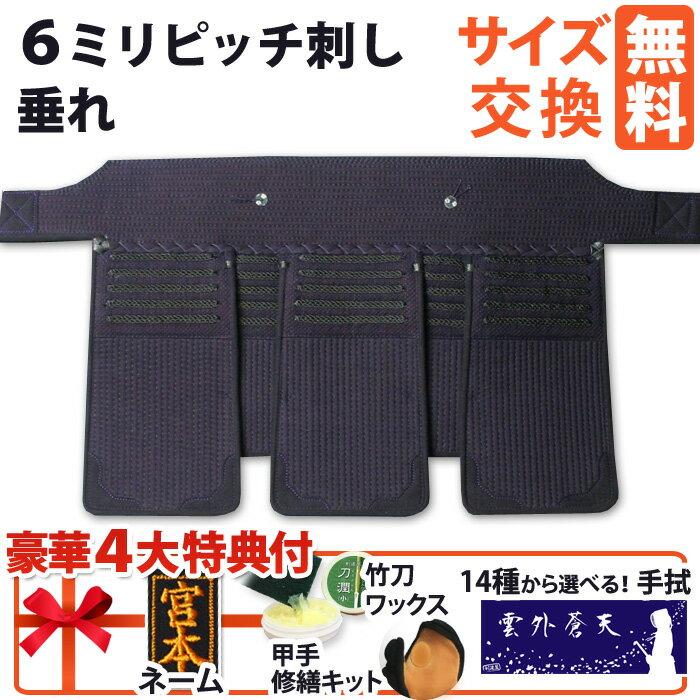 剣道具 剣道防具 単品 面 心 5mm ミシン刺 織刺 形状記憶芯材 紺紐付 刺繍ネーム付