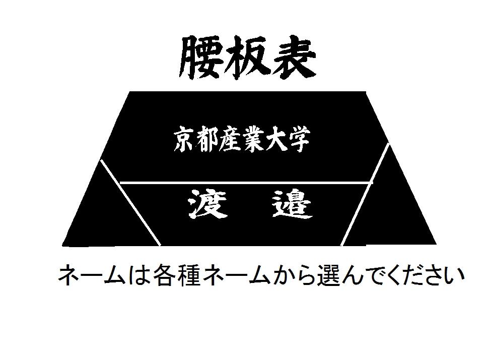 袴腰板加工ネームいれ分解縫製代金(刺繍代金は、各種ネームより選んでください)