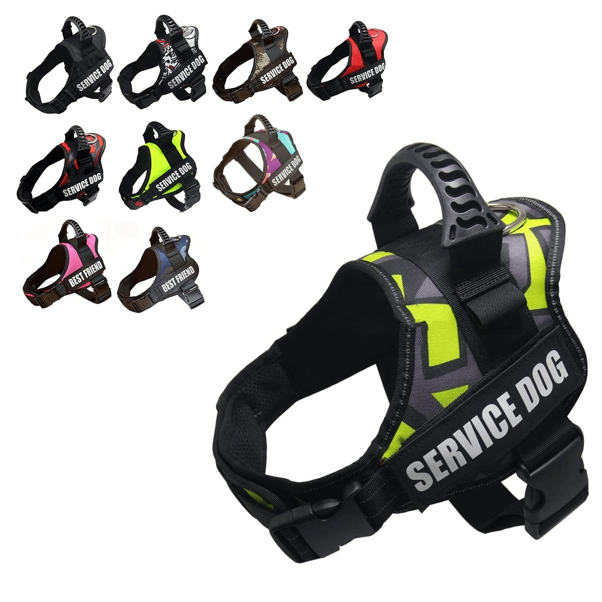 犬 ハーネス、中型犬 ハーネス、IDタグカスタム、引っ張り防止胴輪 首締め防止効果き、ペット用首輪、 ..