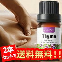 【2本セット】タイム精油、アロマ トリートメント オイル、ボディマッサージ、フェイスケア、ヘアケア、デイリーアロマ、マッサージ アロマ オイル、無添加無香料 1...