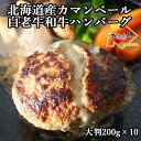 【母の日限定!5%OFFクーポン配布中!!】白老牛 カマンベールチーズ ハンバーグ 送料無料 200g 10個 北海道チーズ バーグ ふるさと納税 でも大好評 ...