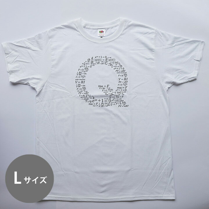QuizKnock(クイズノック) Tシャツ 数式 白 Lサイズ【1枚でしたらメール便OK！】