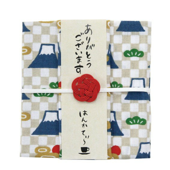【はんかてぃ〜】 紅茶とハンカチのプチギフト【富士山(ダージリン)】紅茶　ハンカチ　かわいい　ギフト　セット　和風　和柄　ティーバック