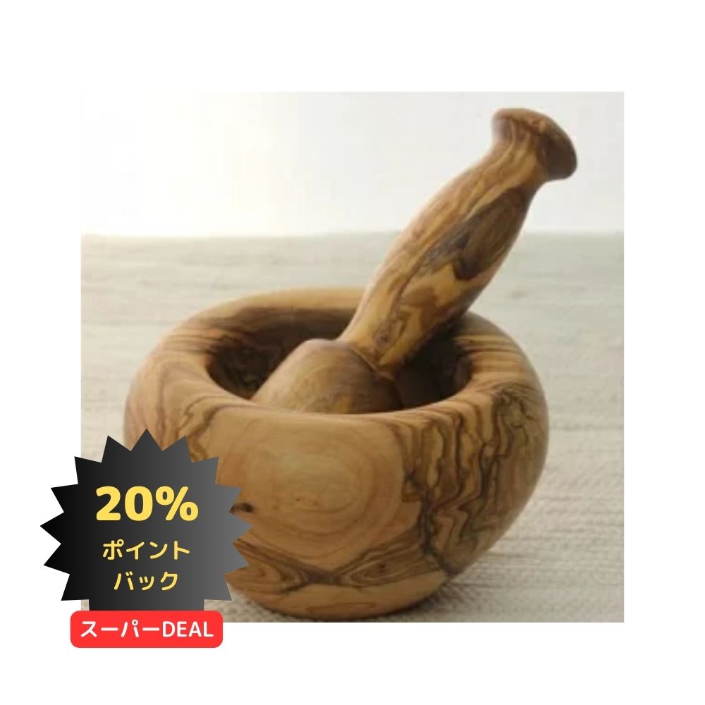 【20％Pバック3/17迄＋10％Pバック（要エントリ—）】オリーブ木 すり鉢 12CMキッチン すり鉢 オリーブウッド オリーブ木 cm ホーム